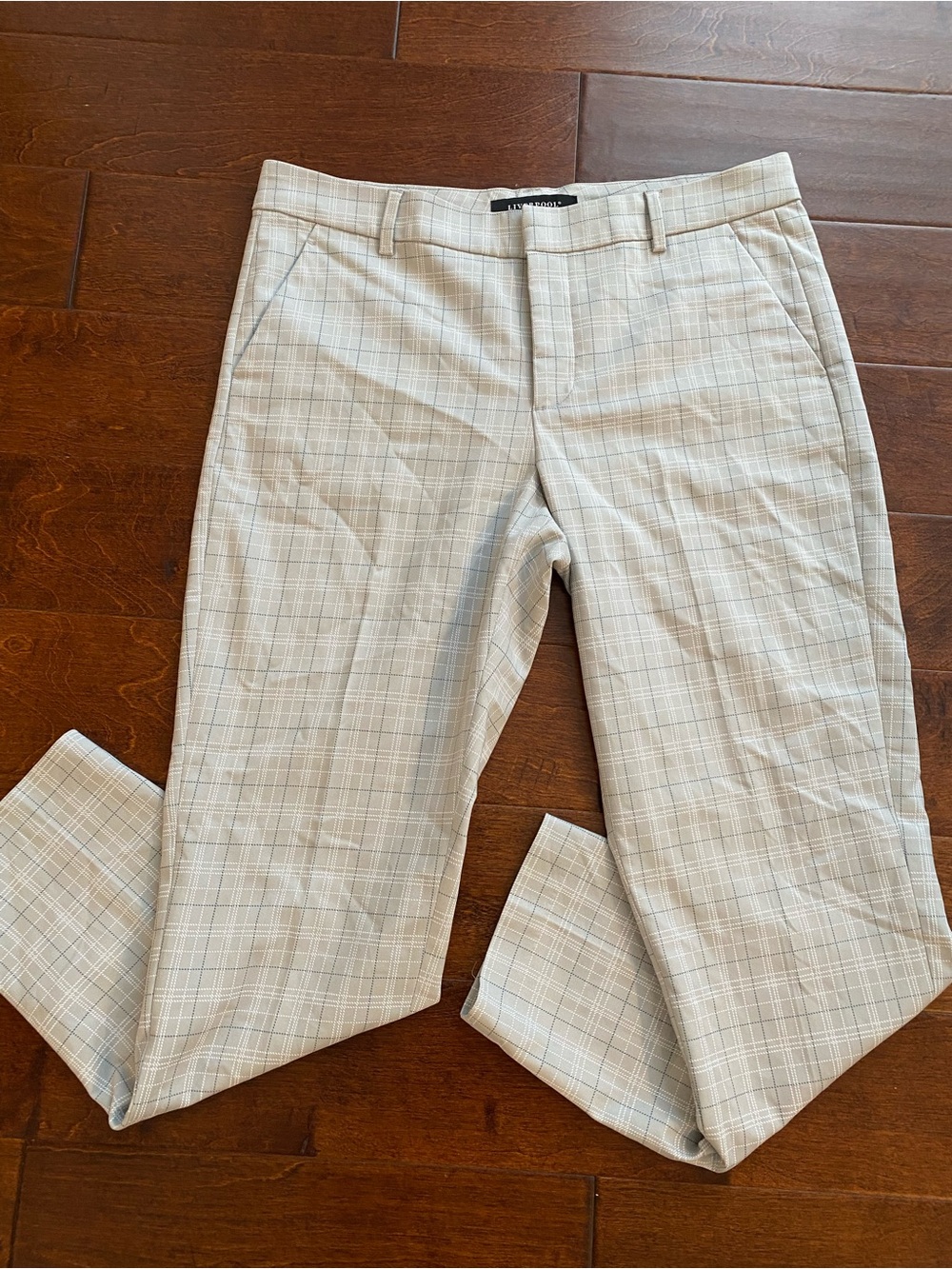 Liverpool Kelsey Gray Plaid Mid-Rise Ankle Trousers Size 12